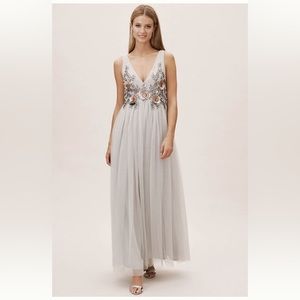BHLDN Isabel Dress in Fog | size 2, fits like 0